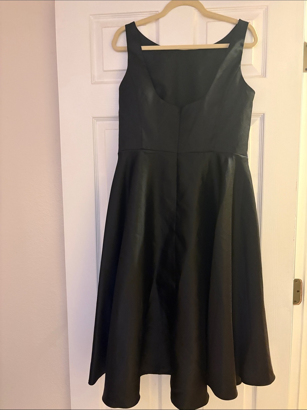 Alfred Sung Bateau Neck Satin High Low Cocktail Dress - Picture 2 of 6